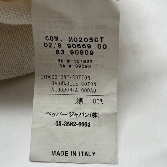 MARINA YACHTING Crew Neck Sweater Pullover Size L Off White Blue Striped Sleeve - Picture 6 of 7